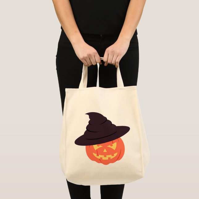 Orange Retro Pumpkin Tote Bag - Vintag Inspiriert Tragetasche (Vorderseite (Produkt))