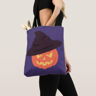 Orange Retro Pumpkin Tote Bag - Vintages Halloween