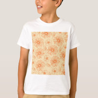 Orange Retro Vintages Y2K Blume Muster