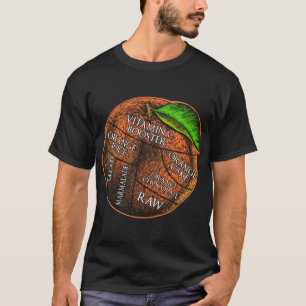 Orange Rezepte Fruit Lover Gesunde Vegane Frische T-Shirt