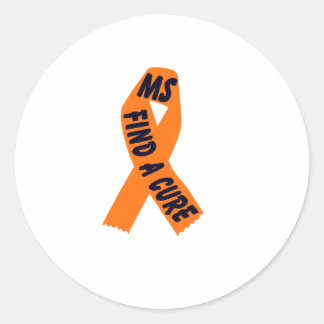 Orange Ribbon Awareness Runder Aufkleber