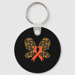Orange Ribbon Butterfly Leukämie Bewusstsein Survi Schlüsselanhänger