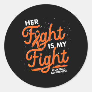 Orange Ribbon Cancer Fight Supporter Leukemia Awar Runder Aufkleber