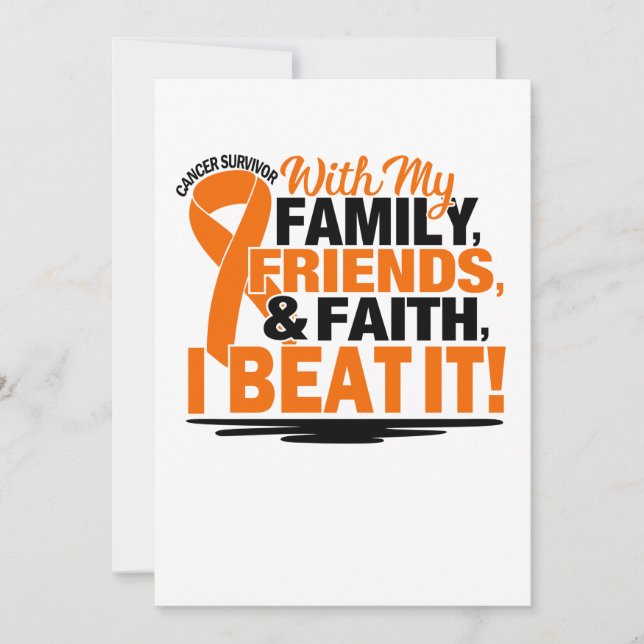 Orange Ribbon Cancer Survivor Friends Family Save The Date (Vorderseite)