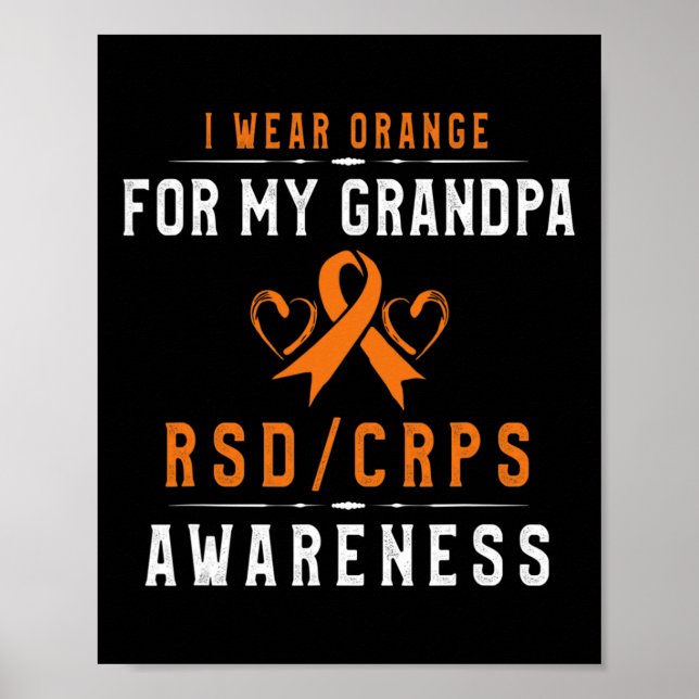Orange Ribbon Crpsrsd Awareness for Opa - Gran Poster (Vorne)
