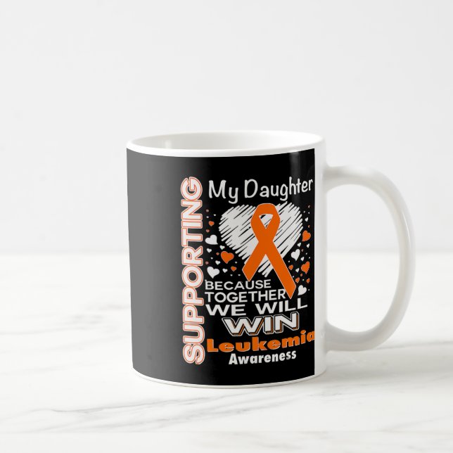 Orange Ribbon Leukämie Bewusstsein für mein Dau Kaffeetasse (Rechts)