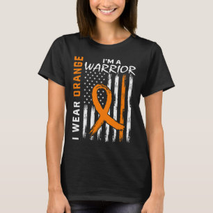 Orange Ribbon Leukämie Krebs Krieger Awarene T-Shirt