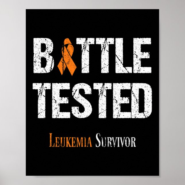 Orange Ribbon Leukemia Battle of Awareness geteste Poster (Vorne)