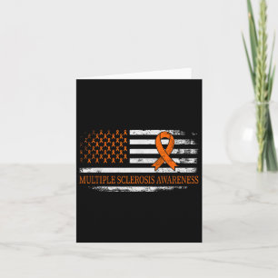 Orange Ribbon Ms - Multible Sklerosis Awareness Karte