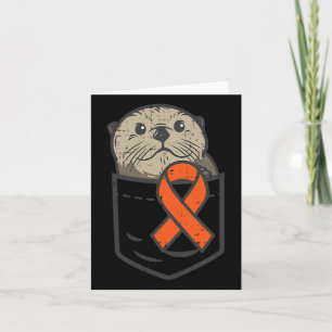 Orange Ribbon Pocket Leukämie Bewusstsein Männer F Karte