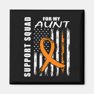 Orange Ribbon Tante Leukemia Bekanntheit USA Flagg Magnet