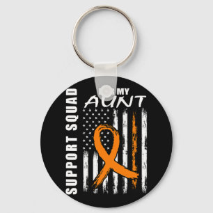 Orange Ribbon Tante Leukemia Bekanntheit USA Flagg Schlüsselanhänger
