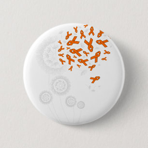 Orange Ribbon und Leuchte Leukämie Bewusstsein Mon Button