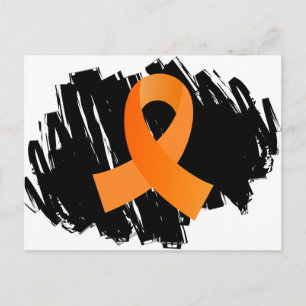 Orange Ribbon with Scribble Postkarte