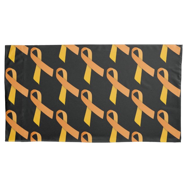 Orange Ribbons Tiled Pattern Kissenbezug (Vorderseite)