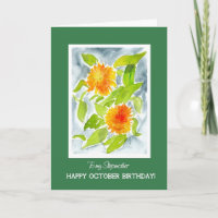 Orange Ringelblumen für die Oktober-Geburtstag der