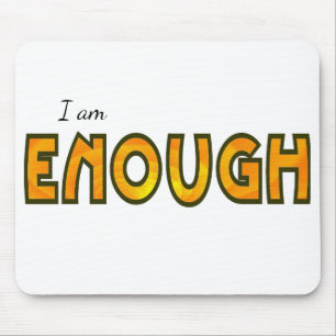 Orange Ripple Ich bin genug Typograph Digital Desi Mousepad