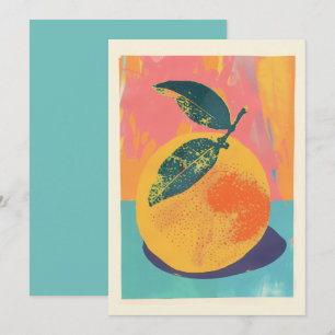 Orange Risograph Einladung
