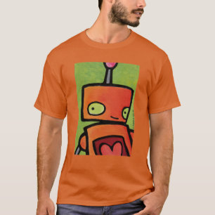 Orange Roboter, der Sie betrachtet T-Shirt