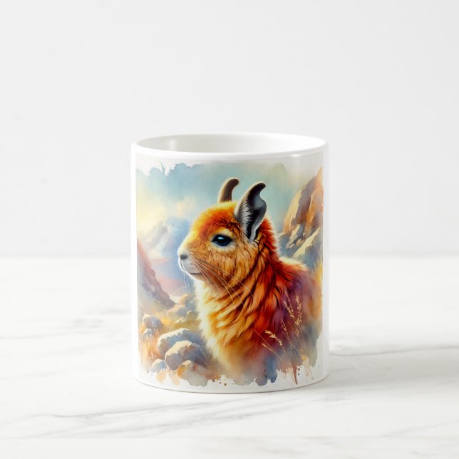 Orange Rock Viscacha 270824AREF117 - Watercolor Kaffeetasse (Mittel)