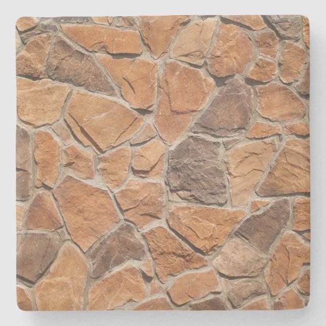 Orange Rock Wall Square Untersetzer (Vorderseite)
