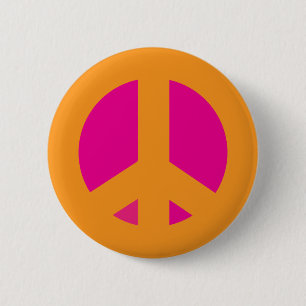 Orange rosa FriedensButton Button