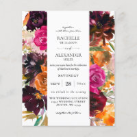 Orange, Rosa, Lila Fall Blumenzwiebeln 1 Hochzeit
