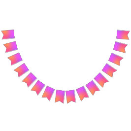 Orange, Rosa, Lila tropische Farben Wimpelkette