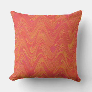Orange rosa rotes Muster Kissen