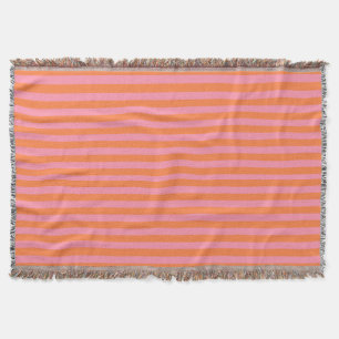 Orange rosa Sommer-Stimmungs-Linien Wurfs-Decke Decke