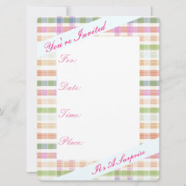 Orange Rosa und Blau Einladung