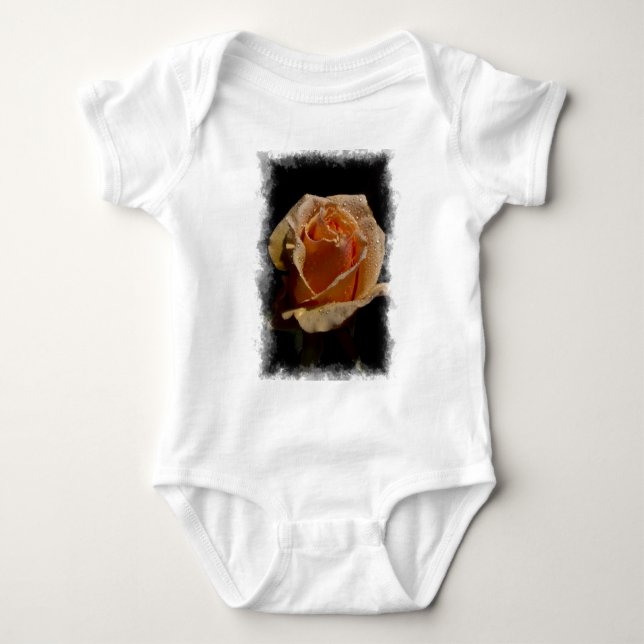 Orange Rose 1 Baby Strampler (Vorderseite)
