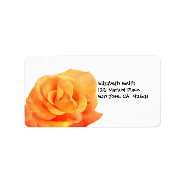 Orange-Rose Adressaufkleber (Vorne)