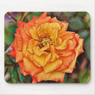 Orange Rose Art Mouse Pad Mousepad