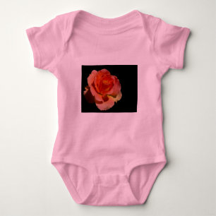 Orange Rose Baby Strampler