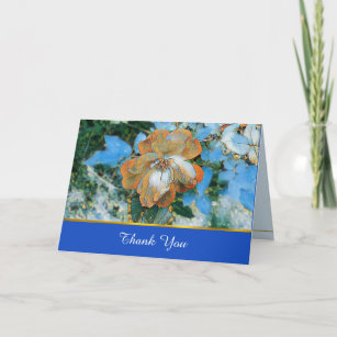 Orange Rose Bereavement Thank You Card Dankeskarte