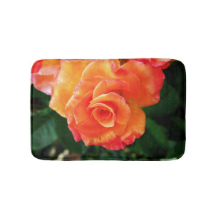 Orange Rose Blume Badematte