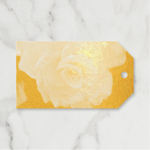 Orange Rose Blume Geschenkanhänger