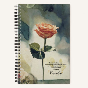 Orange Rose Blume Goethe Eternate Journal Notizbuch