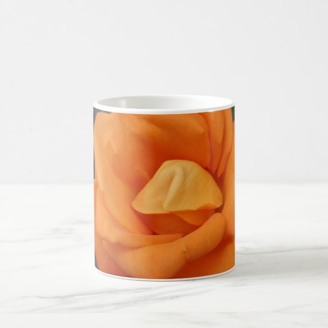 Orange Rose Blume Kaffeetasse (Mittel)