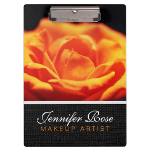 Orange Rose Blume Klemmbrett