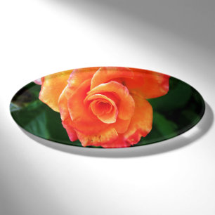 Orange Rose Blume Namenschild