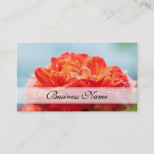 Orange Rose Blume Visitenkarte