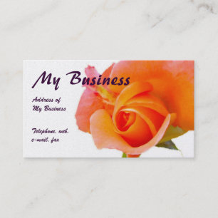 Orange Rose Business Card Visitenkarte