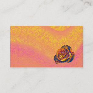 Orange Rose Business Card Visitenkarte