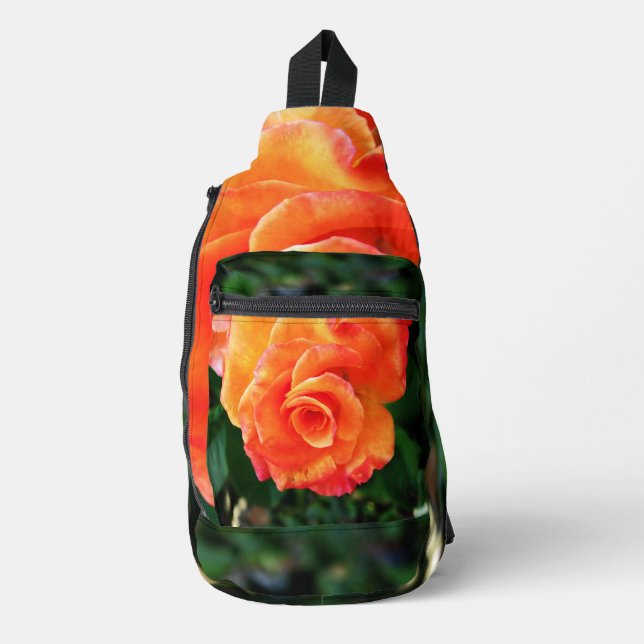 Orange Rose Crossbody Bag (Vorderseite)