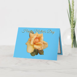 Orange Rose Cutout Foto Sky Blue Mütter Day Card Feiertagskarte