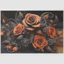 Orange Rose Decoupage