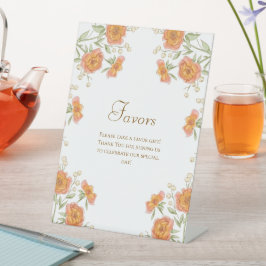 Orange Rose Hochzeitsgeschenke Schild