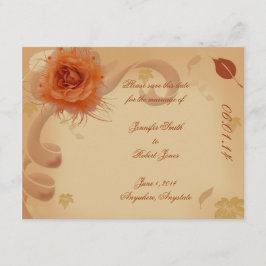 Orange Rose im Fall Save the Date